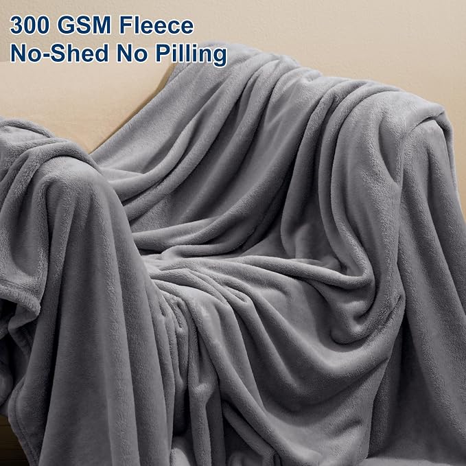 PHF Ultra Soft Fleece Blanket Twin Size, No Shed No Pilling Luxury Plush Cozy - Image 3