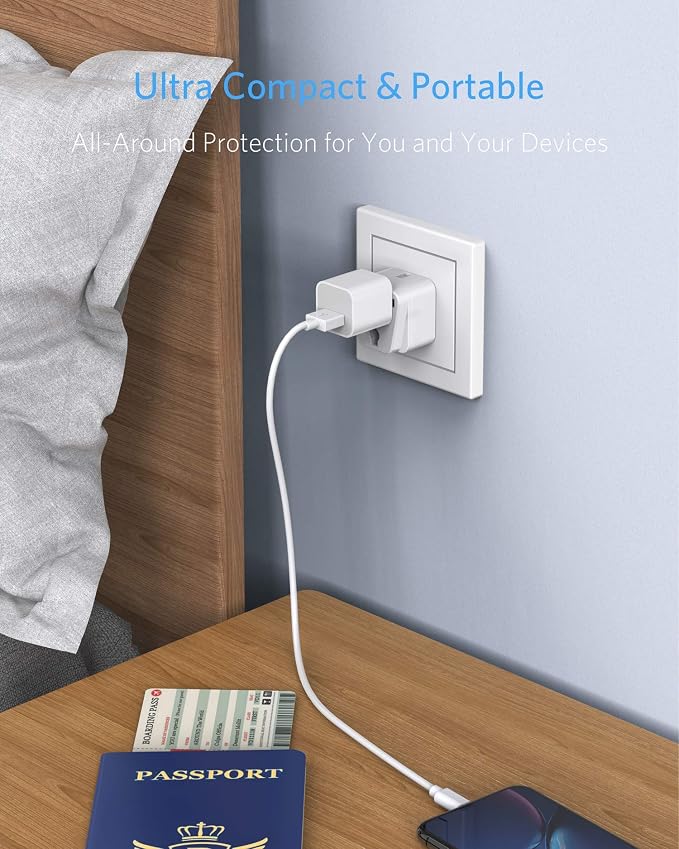 BESTEK UK Travel Plug Adapter Set, Grounded Universal Power Plug Adapter - Image 2