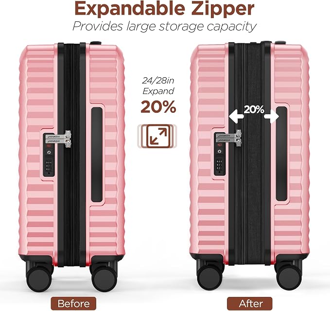 SHOWKOO Luggage Sets 3 Piece Hardside Expandable Suitcase - Image 5