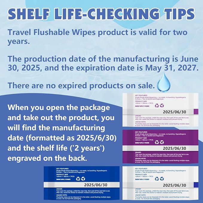 12 PackTravel Flushable Wipes - Image 2