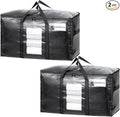 TAILI Extra Large Moving Bags, 2 Pack Black Heavy Duty Totes by TAILI