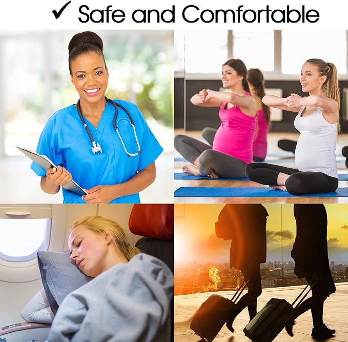 Cotton Compression Socks for Women & Men. 15-20 mmHg Support Knee-High Nude - Image 6