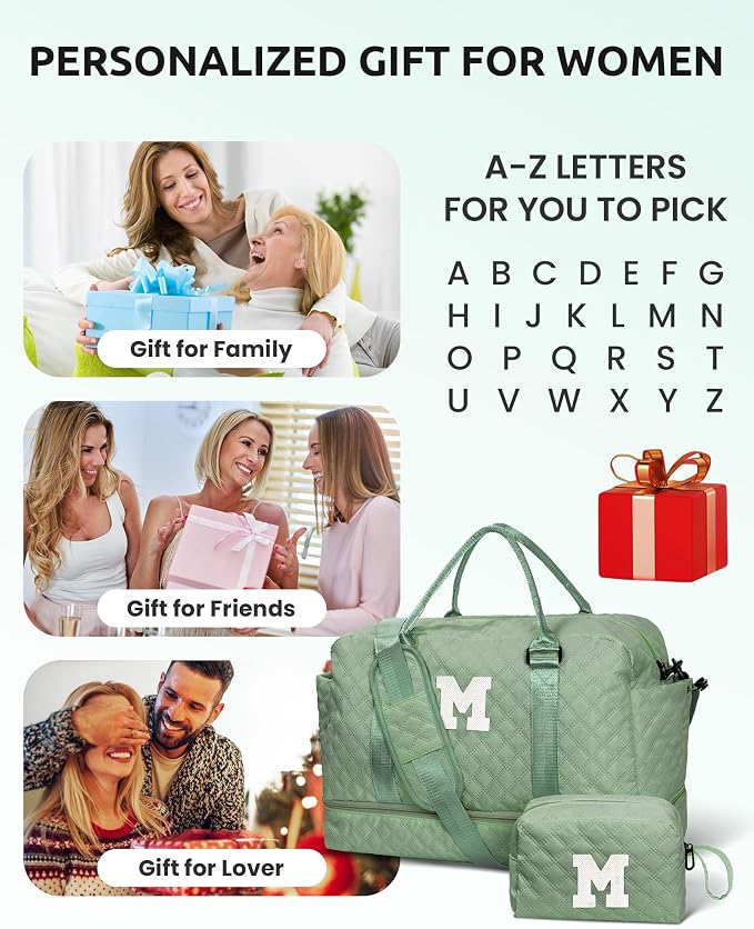 Personalized Travel Gifts for Women-Initial Travel Bag - Image 2