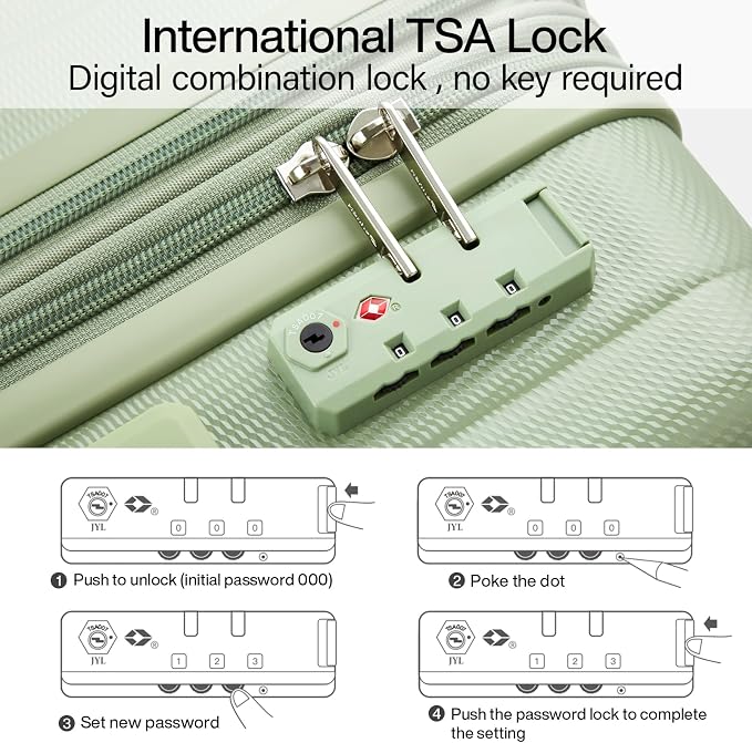 Hanke 29 Inch Expandable Checked Luggage Lightweight PC Hard Shell Luggage - Image 6