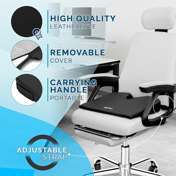 ComfiLife Car Seat Cushion–Premium Wedge 100% Polyurethane Foam Car Cushions - Image 6