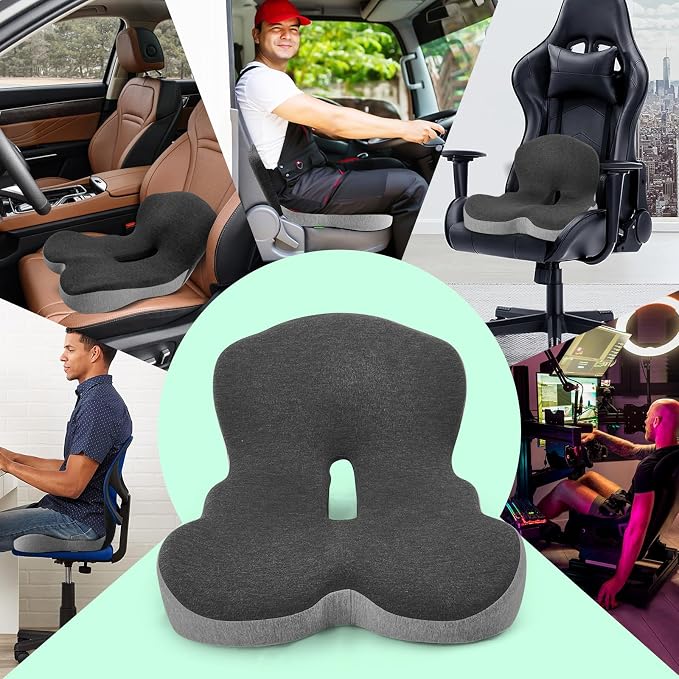 Buttocks Cushion for Office Chair Memory Foam Seat Pad for Butt Support - Image 8