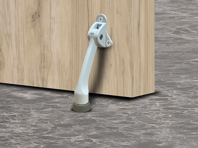QCAA Heavy Duty Kickdown Door Stopper, Zinc Die Cast, 2 Pack, Made in Taiwan - Image 2