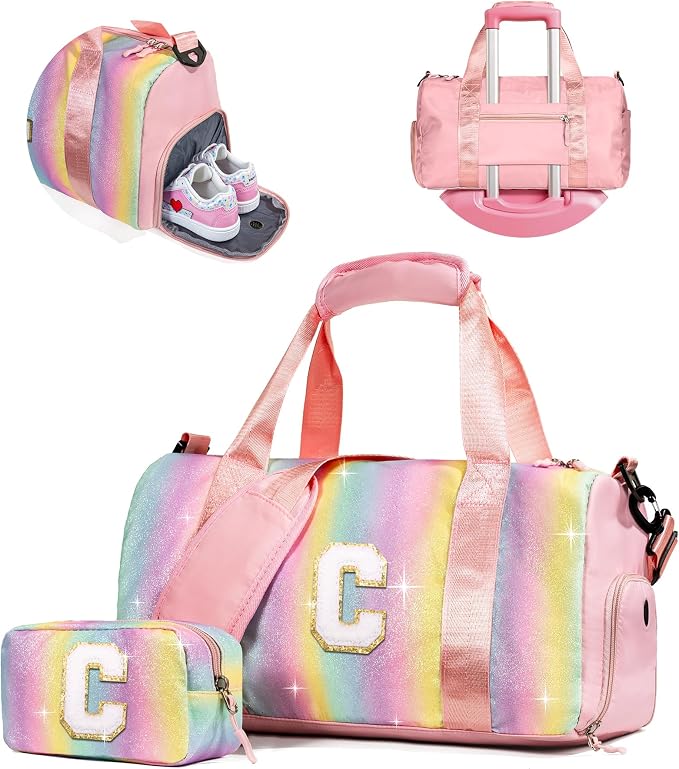 Gifts for 3 4 5 6 7 8 9 Year Old Girls-Girl Gym Bag by Vogewood