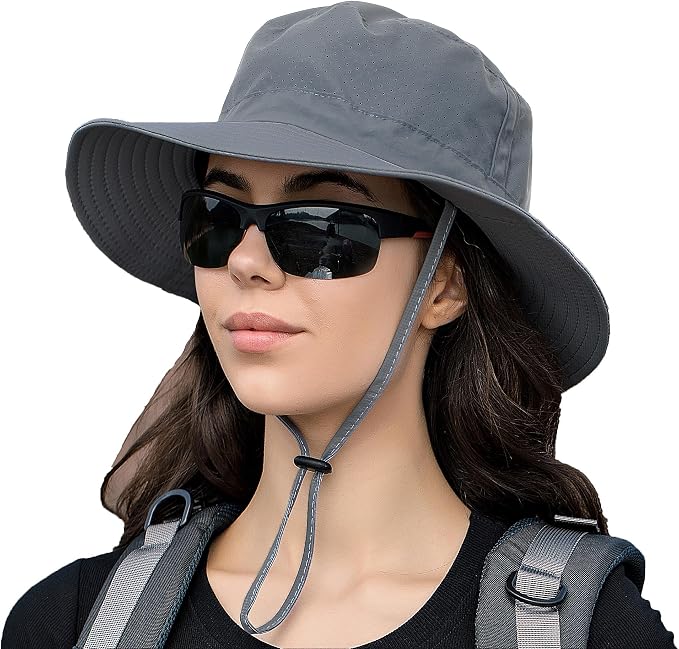 Rosoz Sun Hat for Men Women Boonie Bucket Hat Wide Brim Breathable Cooling - Image 2