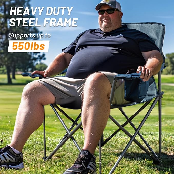 Timber Ridge 550 LBS Oversized Folding Camping Chair - Image 4