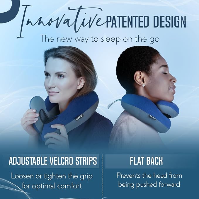 BCOZZY Travel Neck Pillow for Airplane – Patented Double Support for Head - Image 8