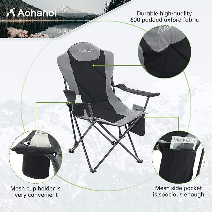 Camping Chairs, Portable 2 Pack Camp Chairs - Image 5