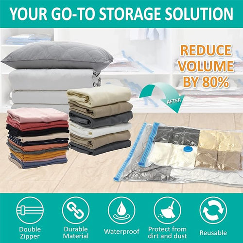16 Pack Vacuum Storage Bags, Space Saver Bags Compression Storage Bags - Image 2