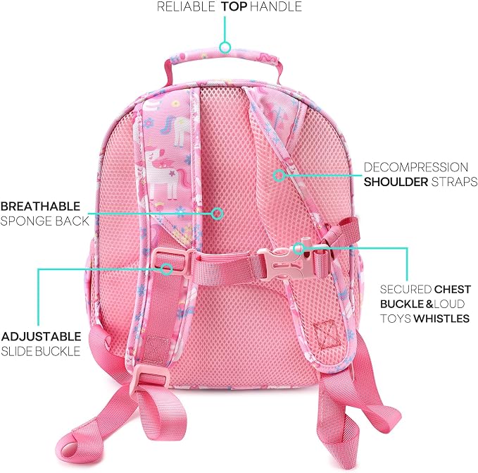 mibasies Toddler Backpack for Girls 2-4: Cute Kids Backpacks for Girls - Image 2