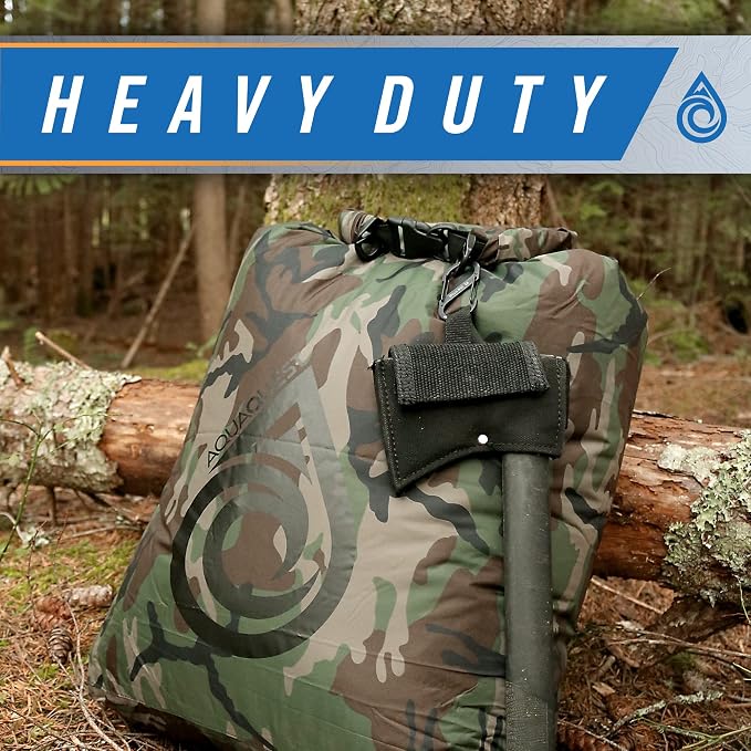 AquaQuest Rogue Dry Bag – 10L Woodland Camo – 100% Waterproof Roll Top – - Image 3