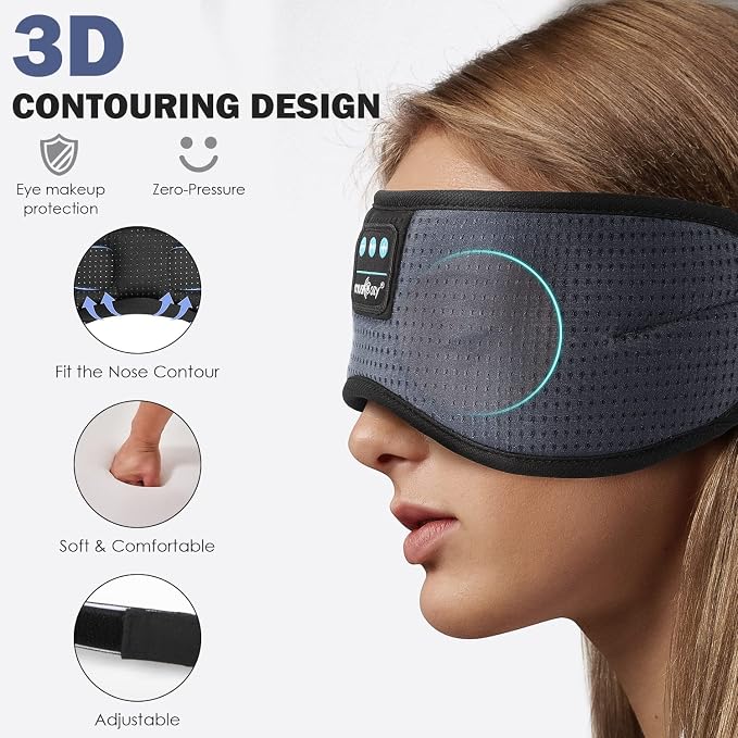 MUSICOZY White Noise Bluetooth Sleep Mask - Image 3