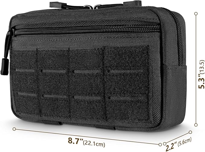Tactical Molle Admin Pouch Utility Laser Cut EDC Tool Pouch Bag Horizontal - Image 2