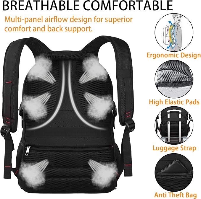 LTINVECK Travel Laptop Backpack, Extra Large Backpack - Image 5