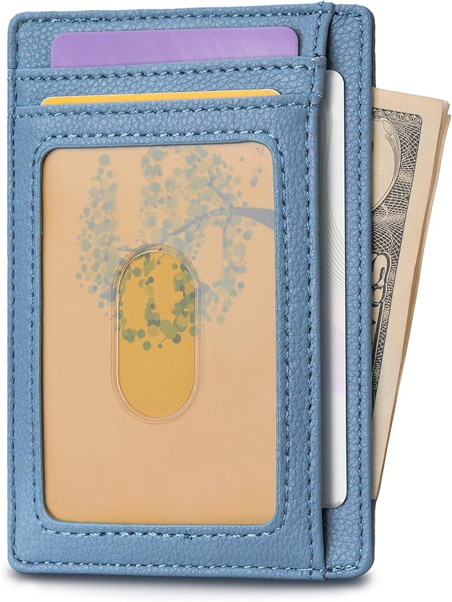 Buffway Slim Minimalist Front Pocket RFID Blocking Leather Wallets - Image 2