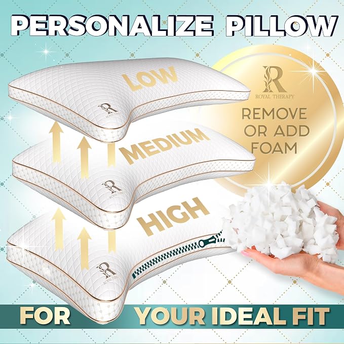 Royal Therapy Queen Memory Foam Pillows - Image 4