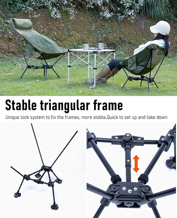 iClimb Ultralight Compact Camping Folding Beach Chair - Image 5