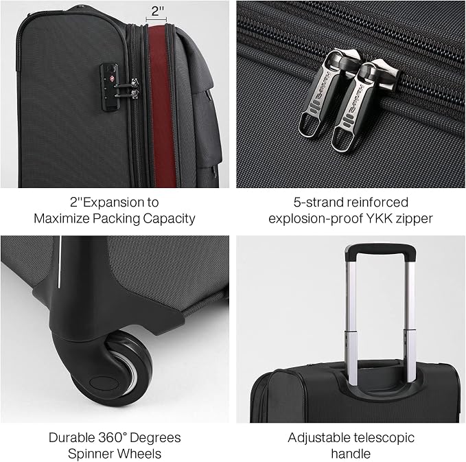 Hanke 20/28 Inch 2 Piece Luggage Sets - Image 8