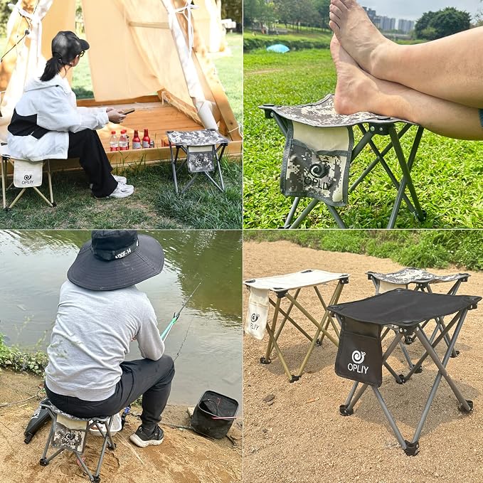 Opliy Camping Stool, Folding Samll Chair Portable Camp Stool - Image 9