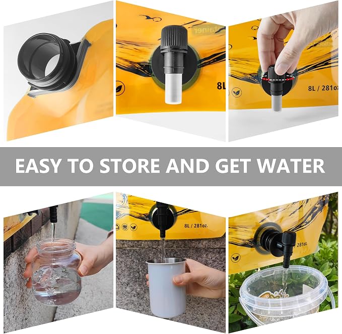 Collapsible 8L Water Storage Bag, BPA-Free Portable Folding Water Jug - Image 4