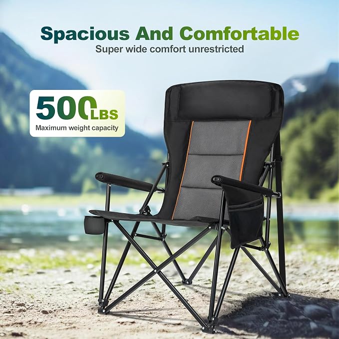 ALPHA CAMP Oversized Folding Camping Chairs - Image 3