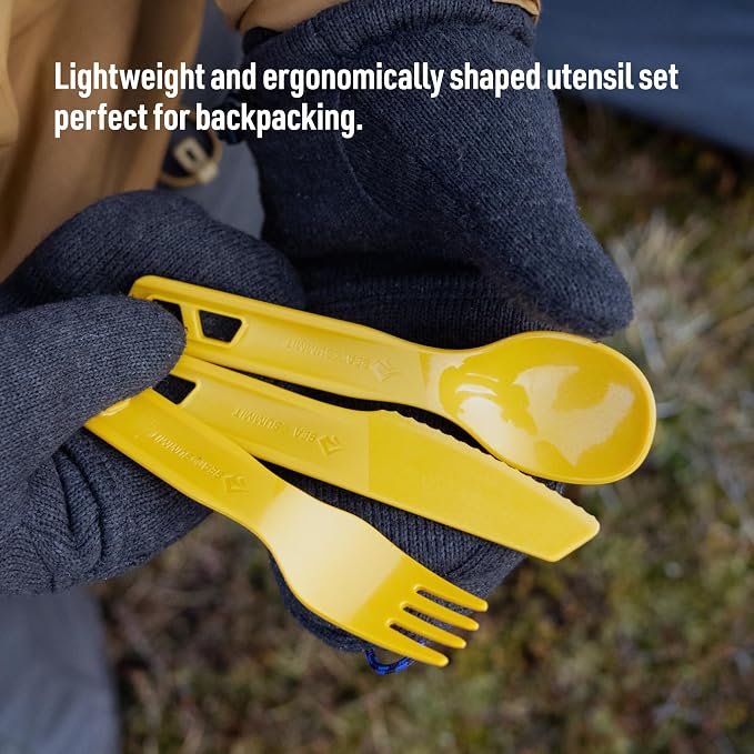 Sea to Summit Passage Camp Cutlery Set, Spoon and Knife, Arrowwood Yellow - Image 2