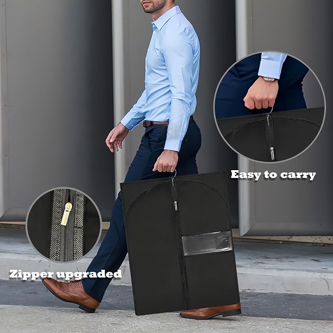 Dress Bags for Gowns Long, Suit Bag Cover for Storage and Travel - Image 4