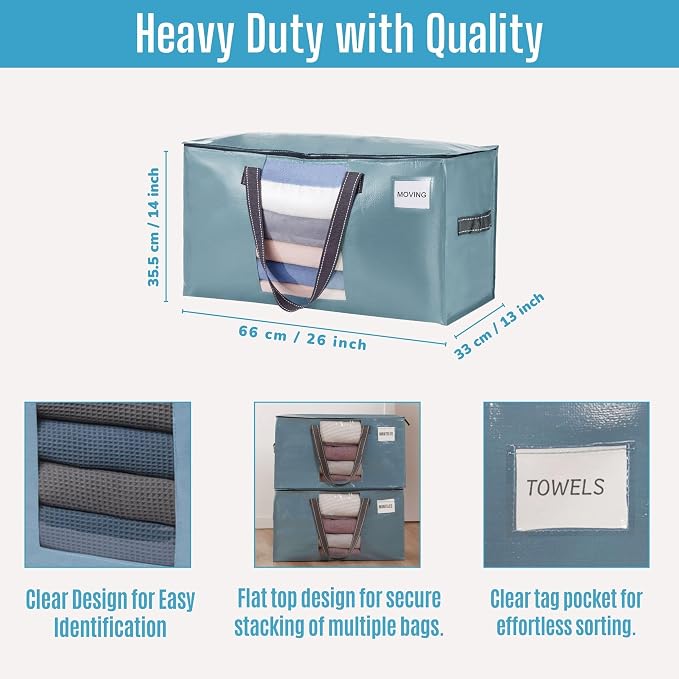VENO 2 Pack Moving Bags, Comforter and Blanket Storage Bags - Image 2
