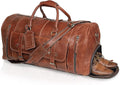 20 Inch Leather Duffle Bag Handmade Rustic Overnight Weekend Bag by cuero