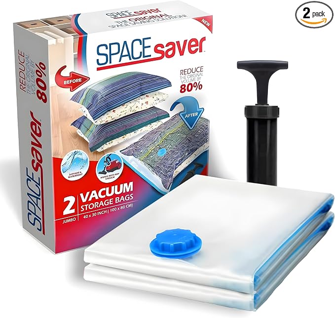 2 Pack Jumbo Vacuum Storage Bags by Spacesaver
