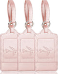 Teskyer Luggage Tags, 3 Pack Premium PU Leather Luggage Tags by TESKYER