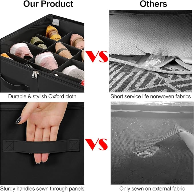 Shoe Organizer for Closet, Foldable Shoe Box - Image 6