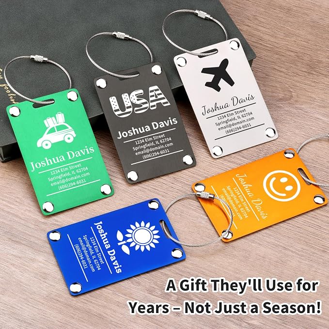 3 Pack Personalized Luggage Tags - Image 8