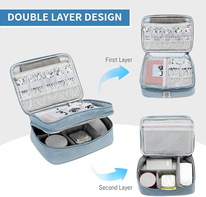Lanola Electronic Accessories Case, Electronics Travel Organizer, Portable - Image 4