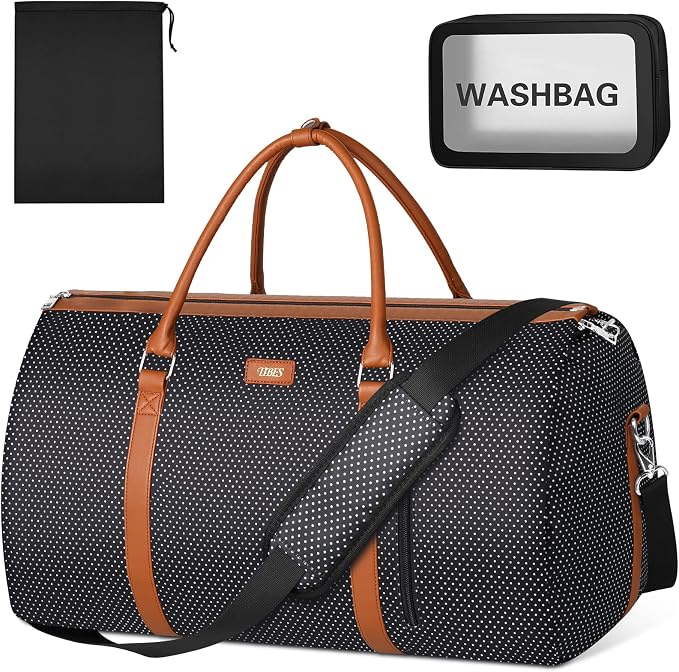 Garment Bag for Travel Convertible Carry On Garment Bag Large Travel Duffel by TIBES