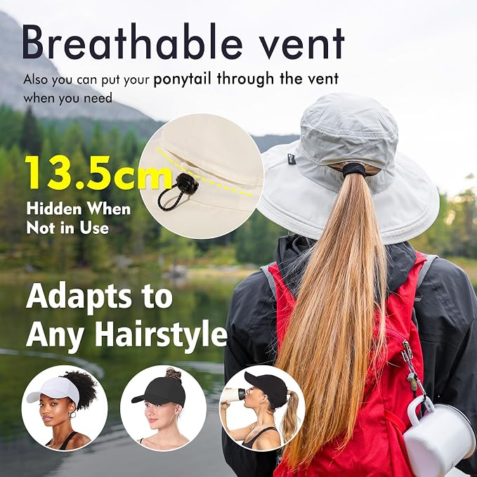 UV 50 Sun Hat for Women Wide Brim - Image 2