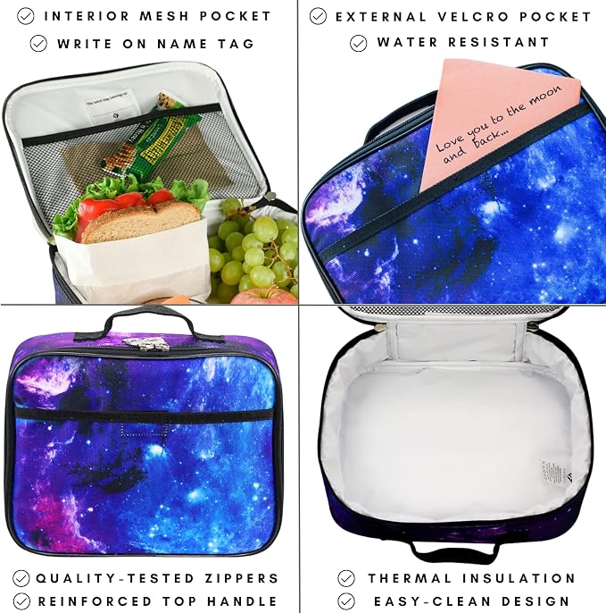 Fenrici Lunch Box for Boys, Kids Insulated Lunch Bag, Soft Sided Compartments - Image 2