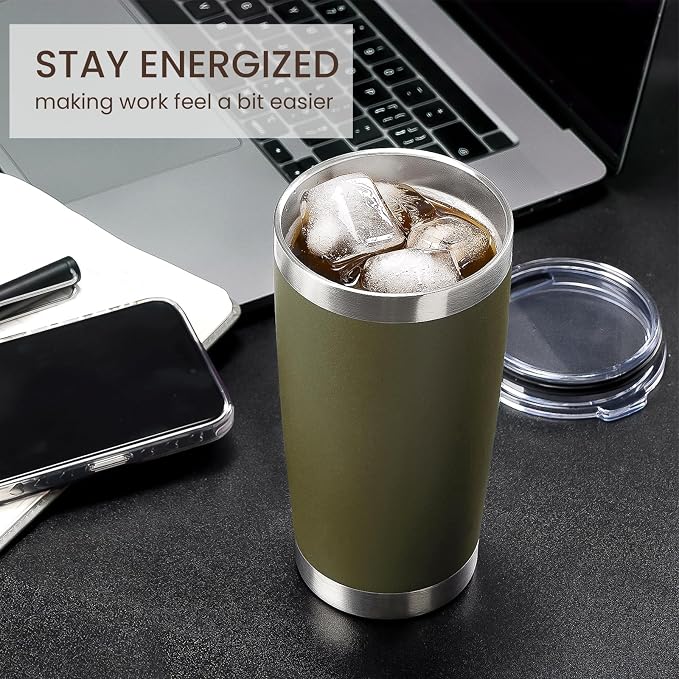 MEWAY 20oz Tumbler Cup Double Wall Vacuum Insulated Travel Mug Bulk, Stainless - Image 4