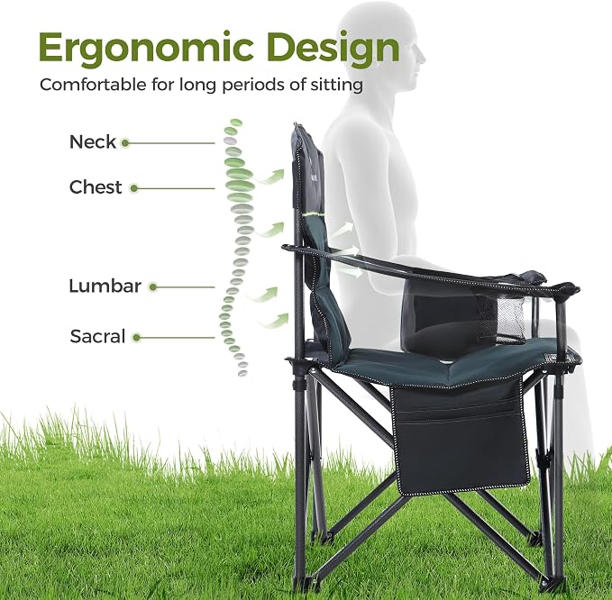 ALPHA CAMP Oversized Camping Chair Heavy Duty Lawn Chair - Image 6