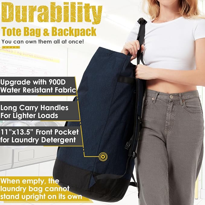Laundry Bag for College, 115L Heavy Duty Laundry Backpack - Image 3