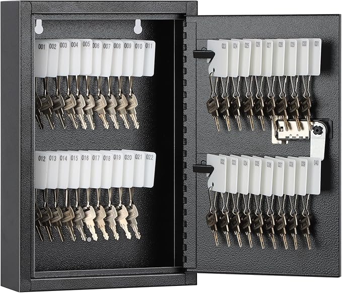 KYODOLED Locking Key Cabinet, 40 Key Storage Lock Box by KYODOLED