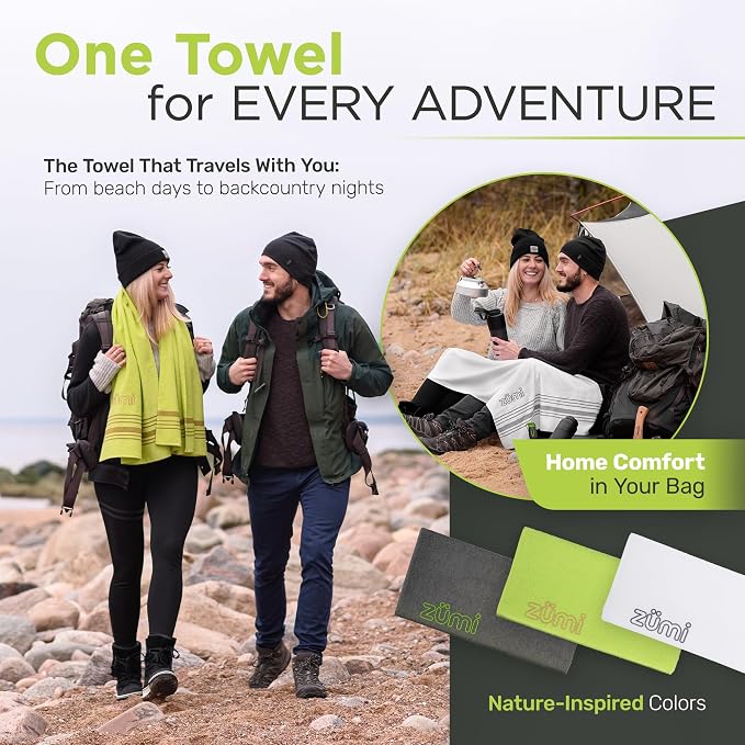 Zumi 100% Cotton Quick Dry Large Travel Towel - Image 7