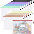 Sooez 14 Pack Mesh Zipper Pouch Bags, A4 Letter Size, Zipper Bags by Sooez