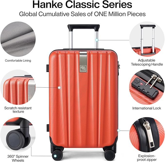 Hanke Luggage Sets 3 piece Carry On Luggage - Image 3