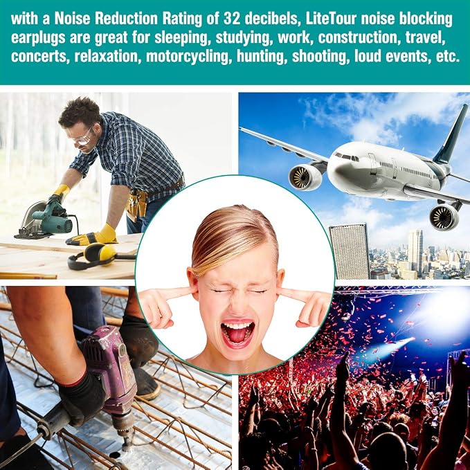 30 Pair Earplugs for Noise Cancelling Noise Blocking Ultra Soft Ear Plugs for - Image 5
