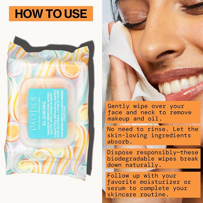 Pacifica Makeup Remover Face Wipes - Image 12
